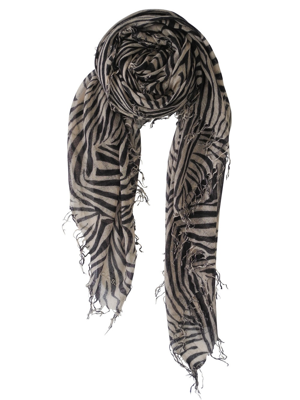 C.O.S.Y by SjaalMania Scarf Cosy Cashmy Zebra Black-Sesame