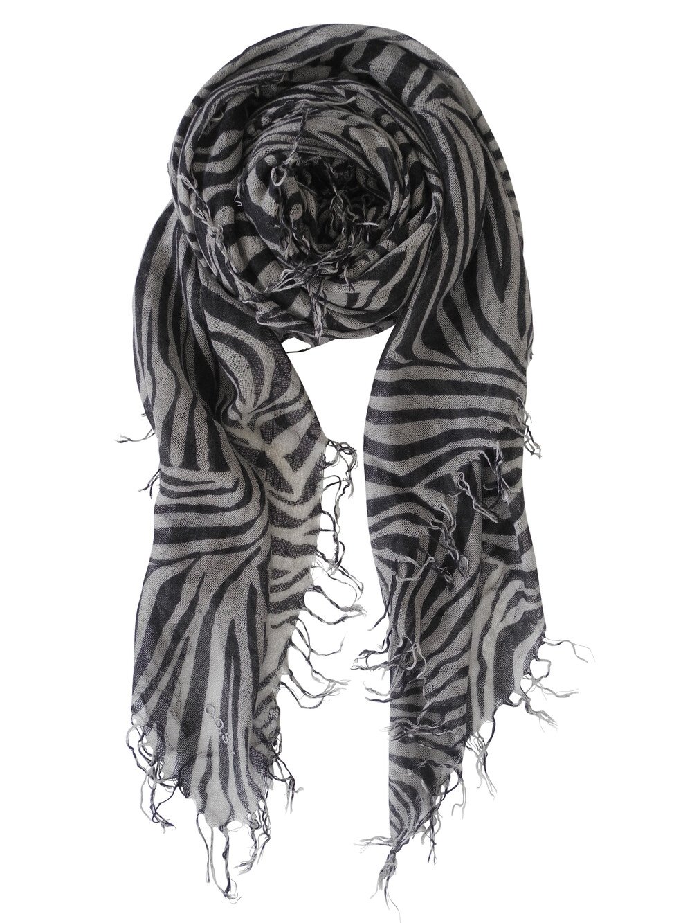 C.O.S.Y by SjaalMania Scarf Cosy Cashmy Zebra Black-Frost Grey