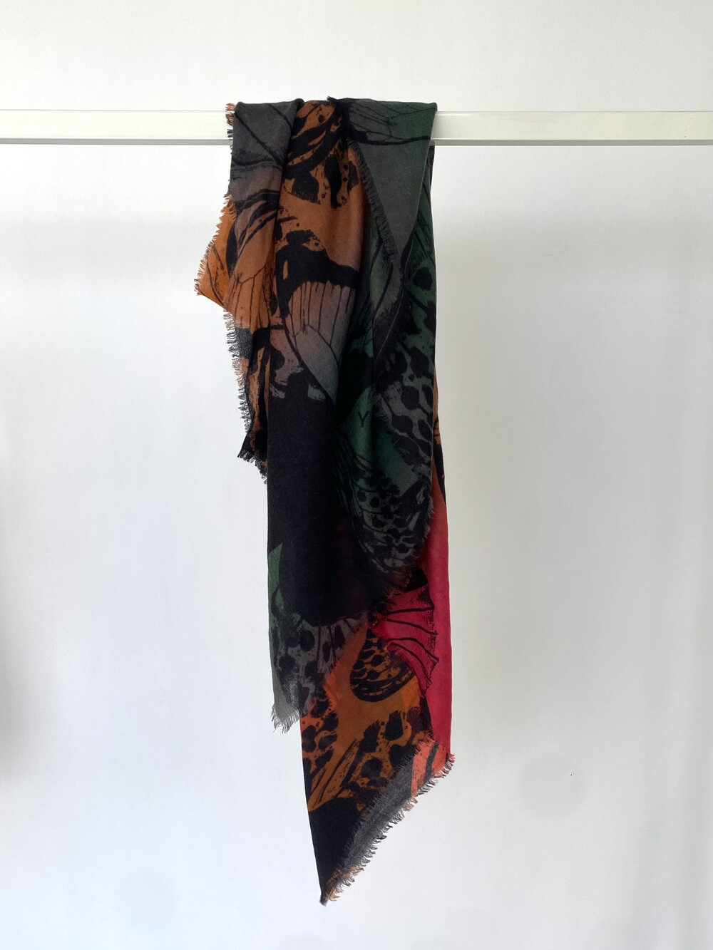 Scarf 100% Cashmere Butterfly Multi Colour