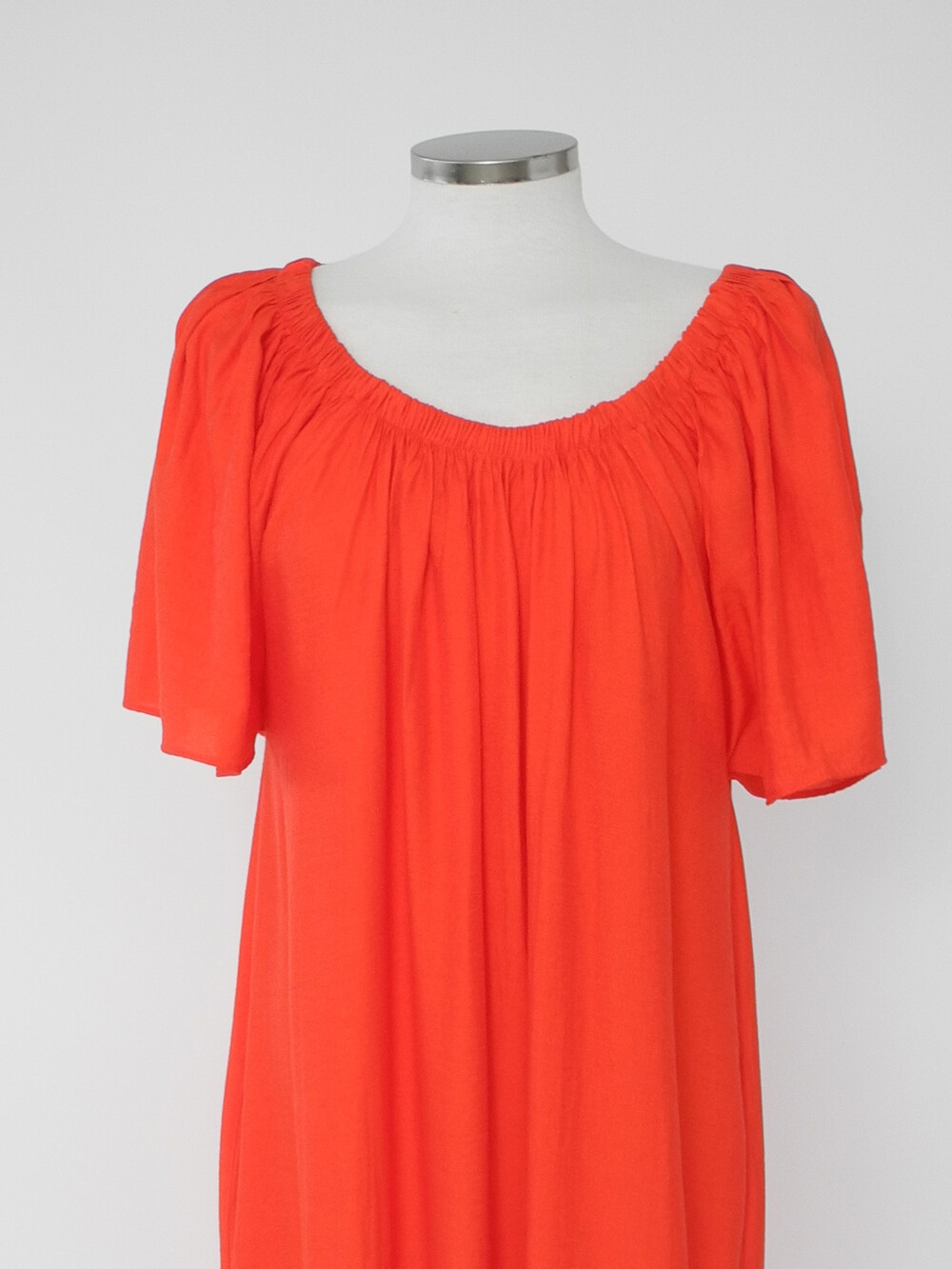 Off-Shoulder-Kleid Vibrant Orange