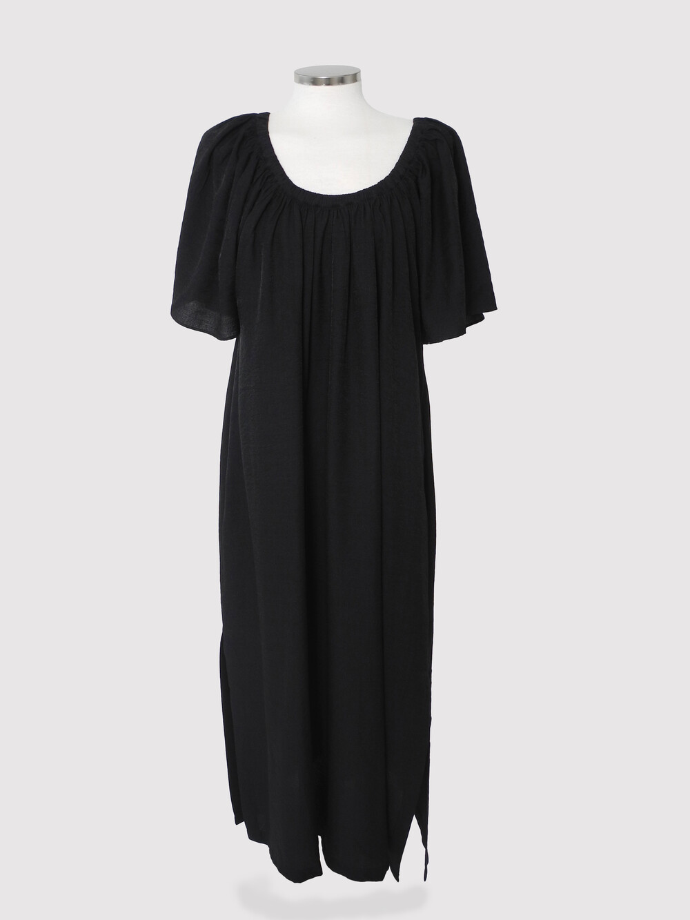 Off-Shoulder-Kleid Solid Black