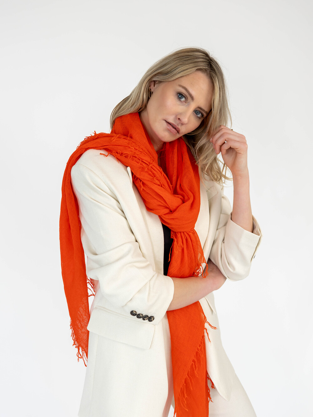 C.O.S.Y by SjaalMania Scarf Cosy Cashmy Tangerine Tango