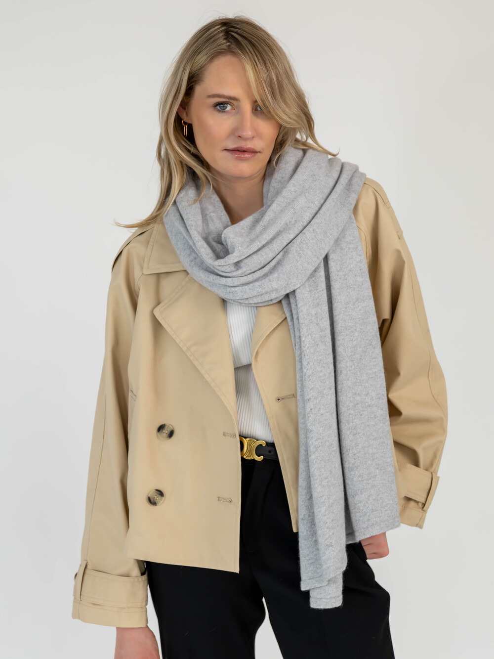 C.O.S.Y by SjaalMania Sjaal Cosy Chic Pearl Grey Melee