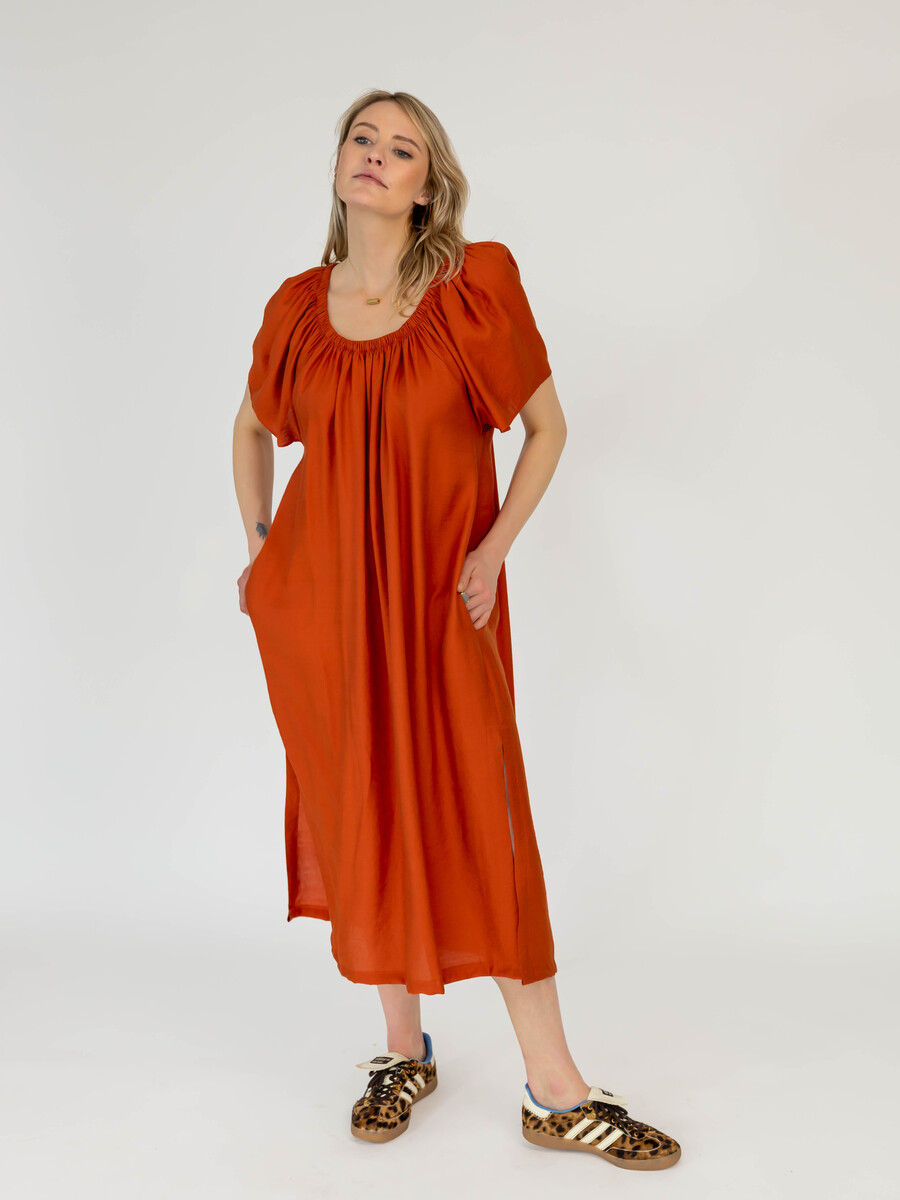 C.O.S.Y by SjaalMania The Off Shoulder Dress Burnt Orange