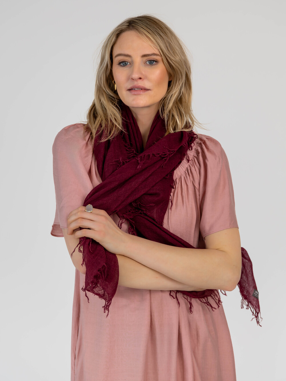 Off-Shoulder-Kleid Dusty Pink