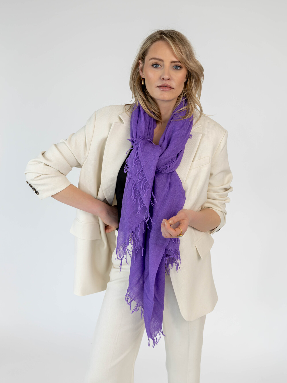 C.O.S.Y by SjaalMania Sjaal Cosy Cashmy Deep Lavender