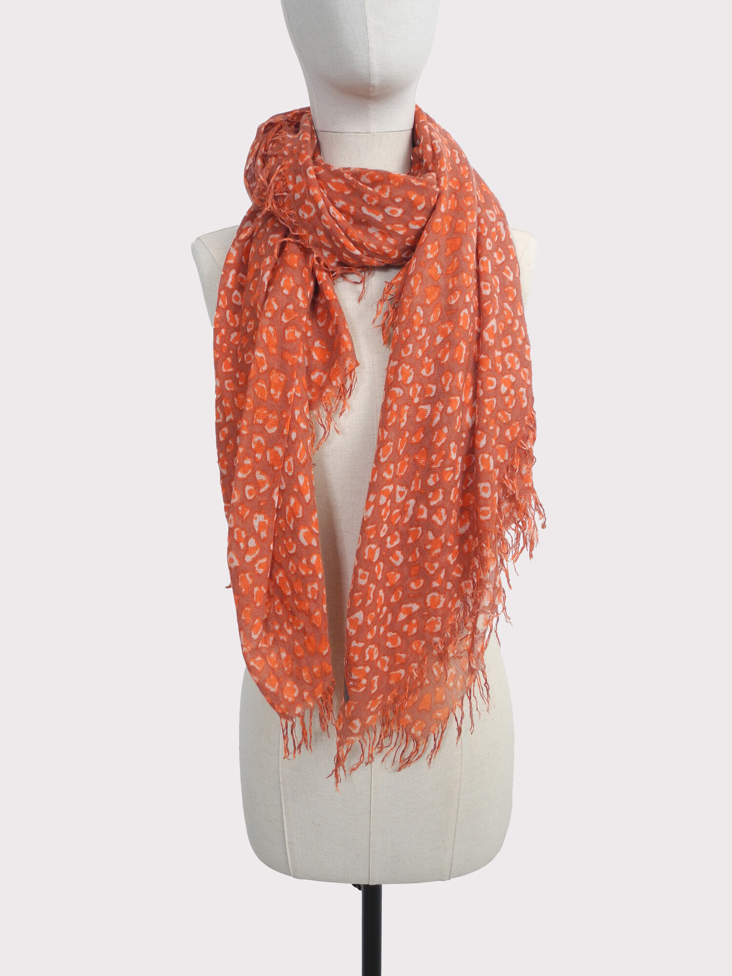 Schal Cosy Cashmy Leopard Coral