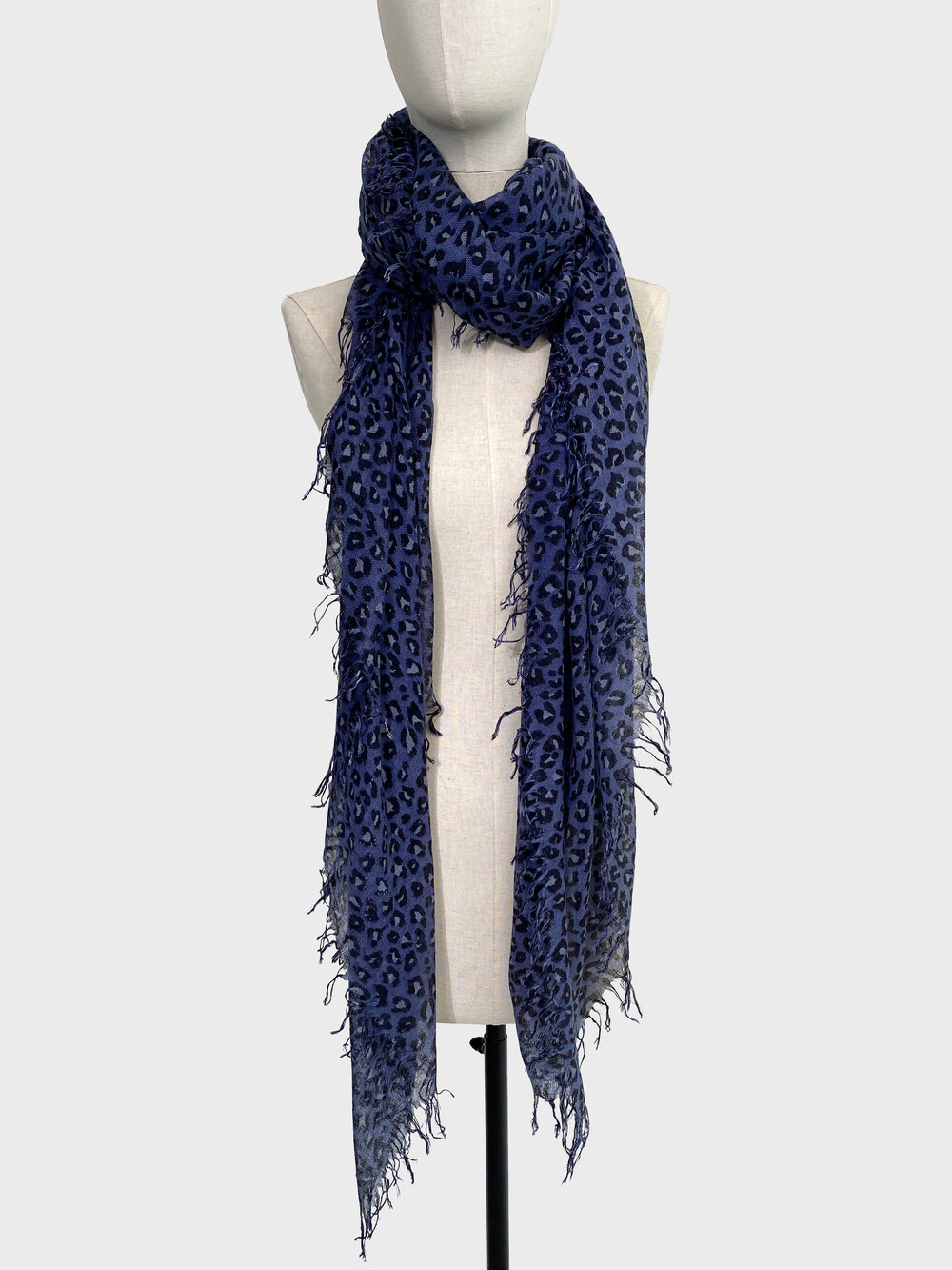 Schal Cosy Cashmy Leopard Blau