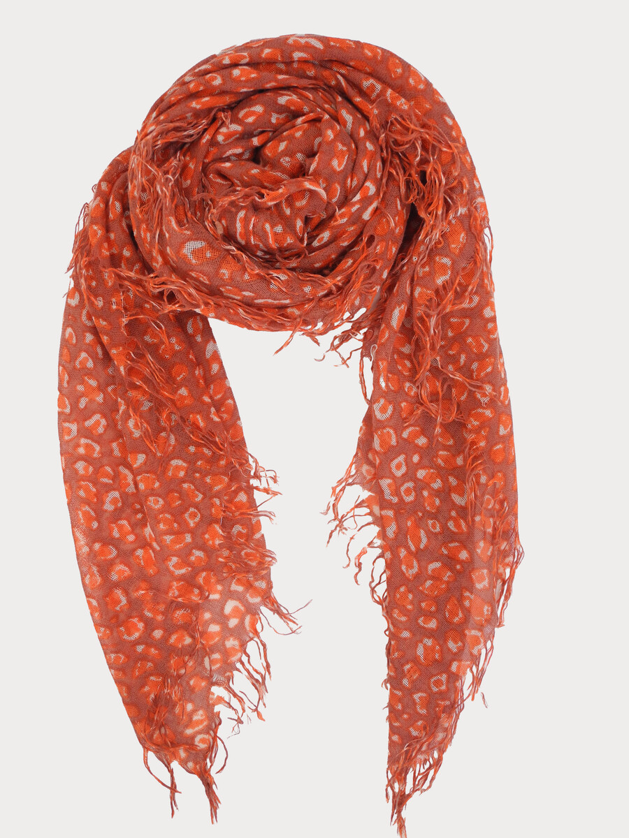 C.O.S.Y Scarf Cosy Cashmy Leopard Coral