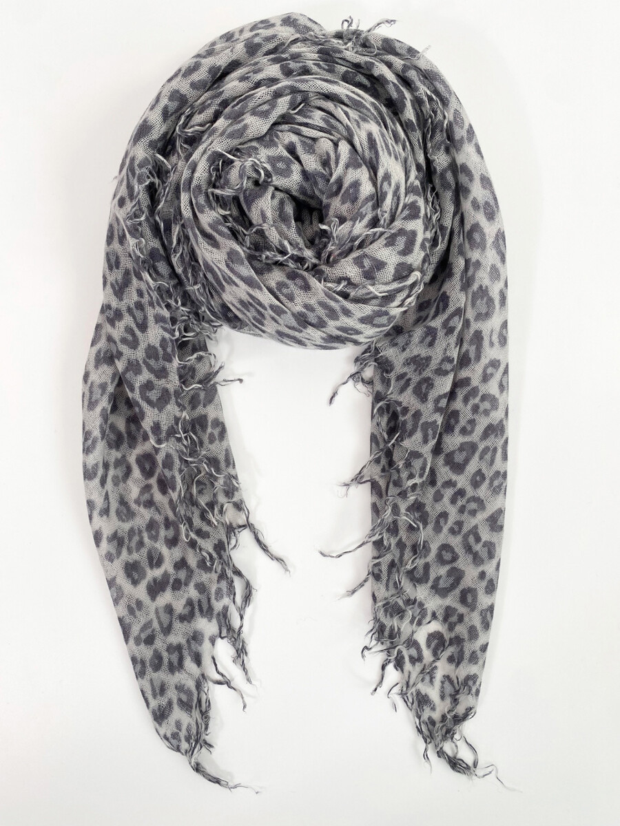 Sjaal Cosy Cashmy Leopard Grey