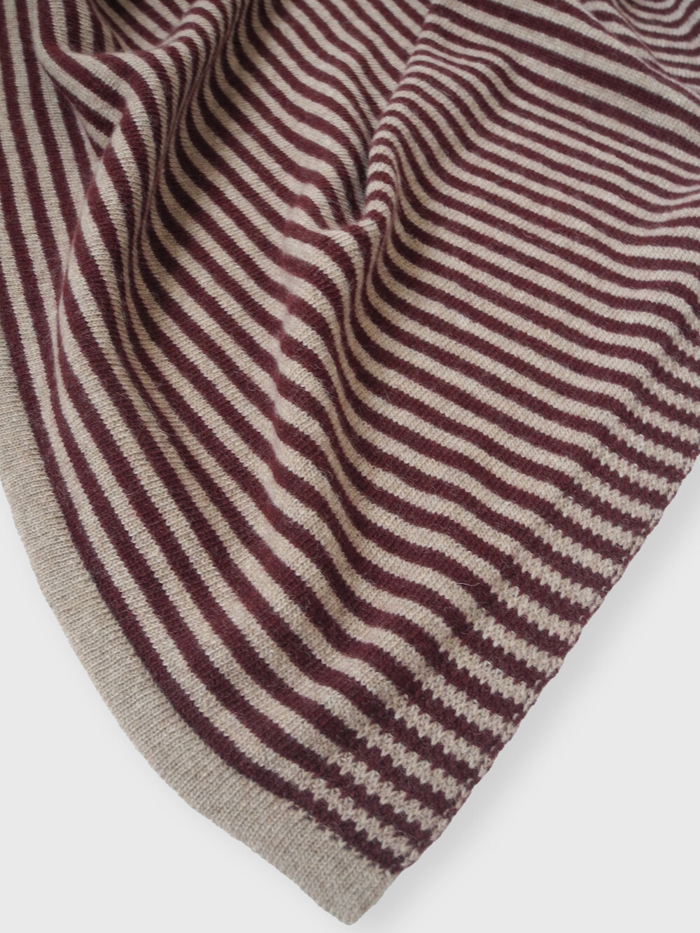 Schal Cosy Chic Stripes Dark Burgundy - Soft Taupe