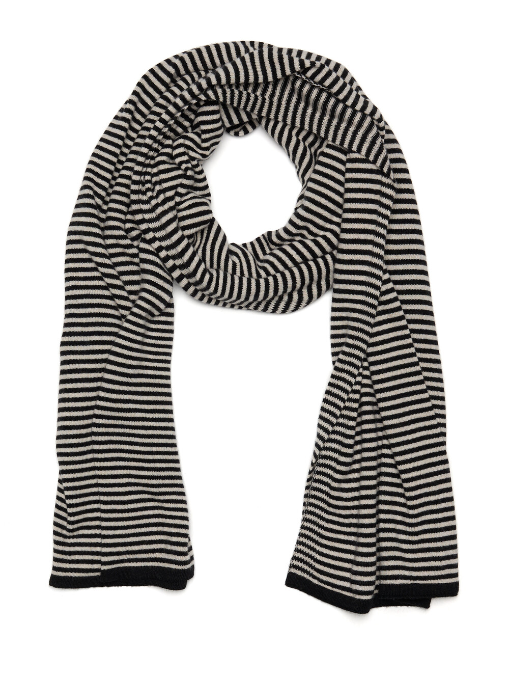 Sjaal Cosy Chic Stripes Solid Black - Light Sand