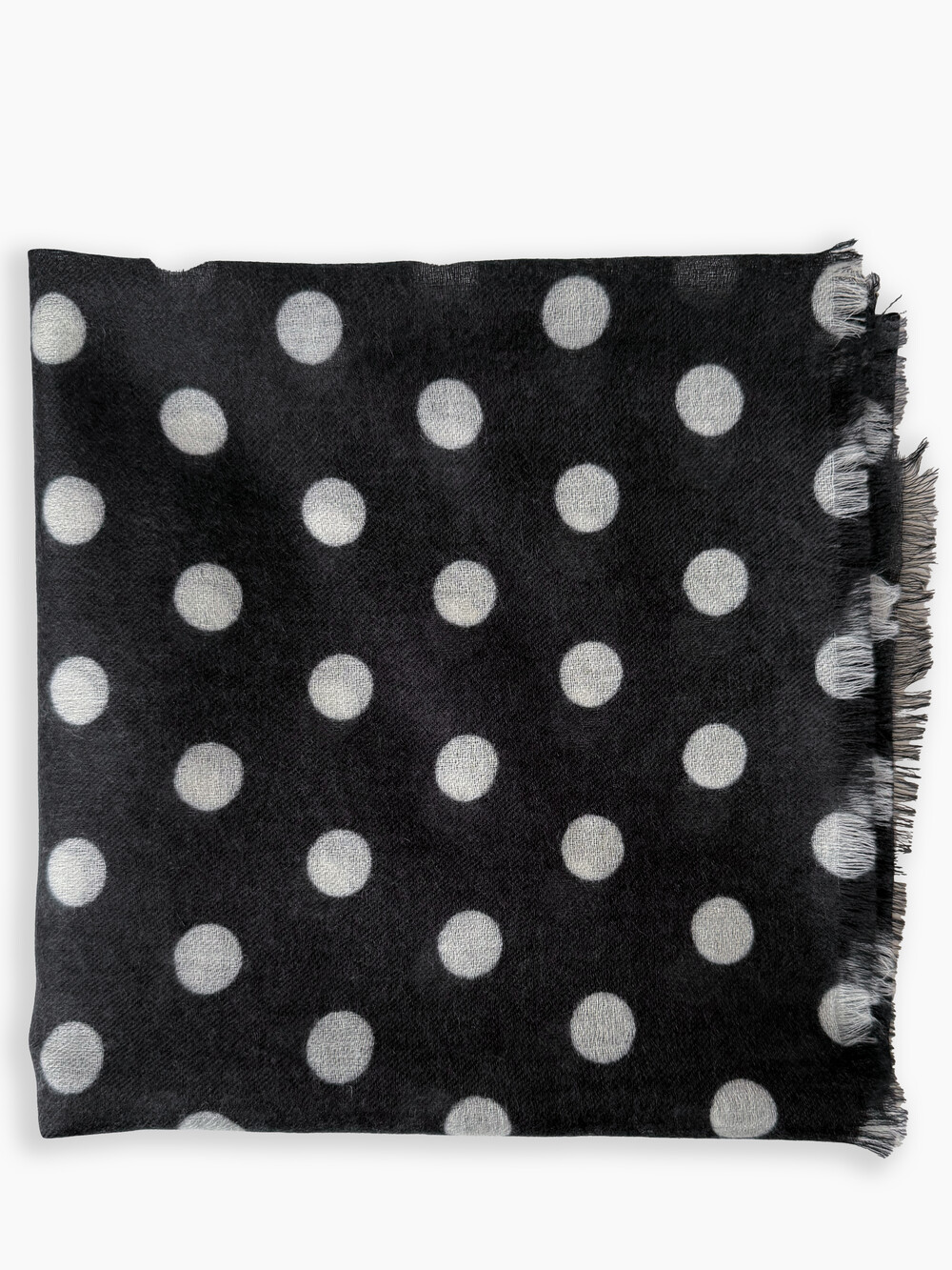 Sjaal 100% Cashmere Dots Black