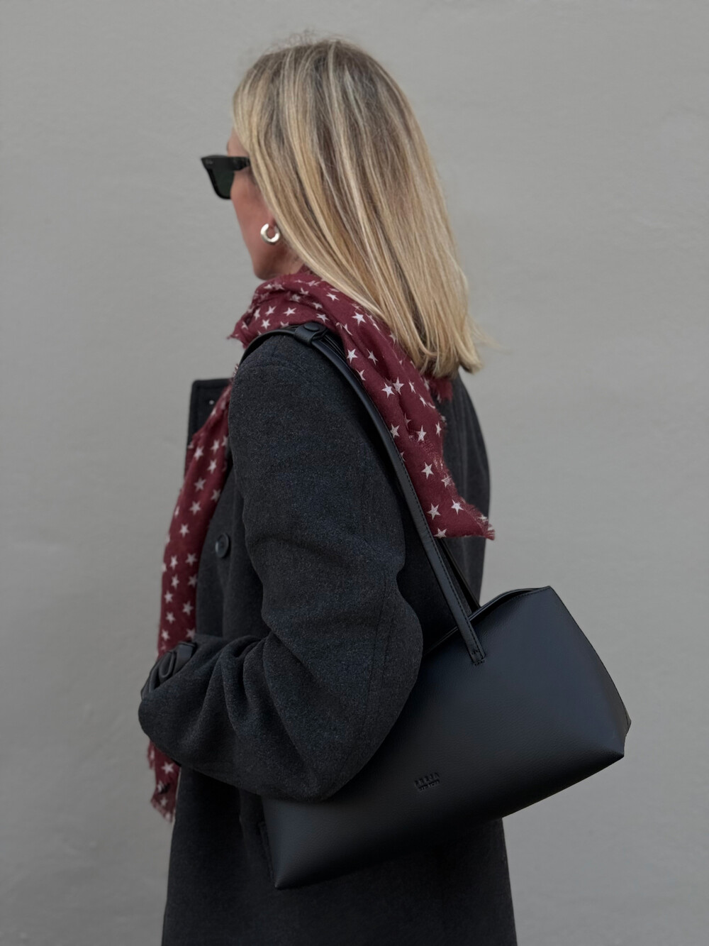 Sjaal 100% Cashmere Stars Cabernet