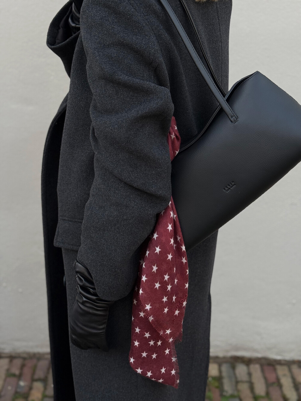 Sjaal 100% Cashmere Stars Cabernet