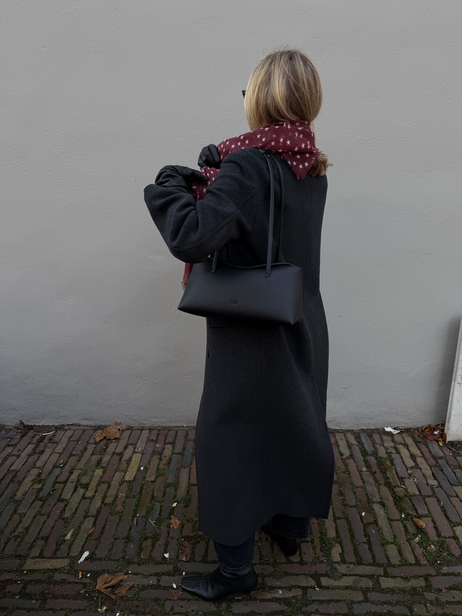 Scarf 100% Cashmere Stars Cabernet