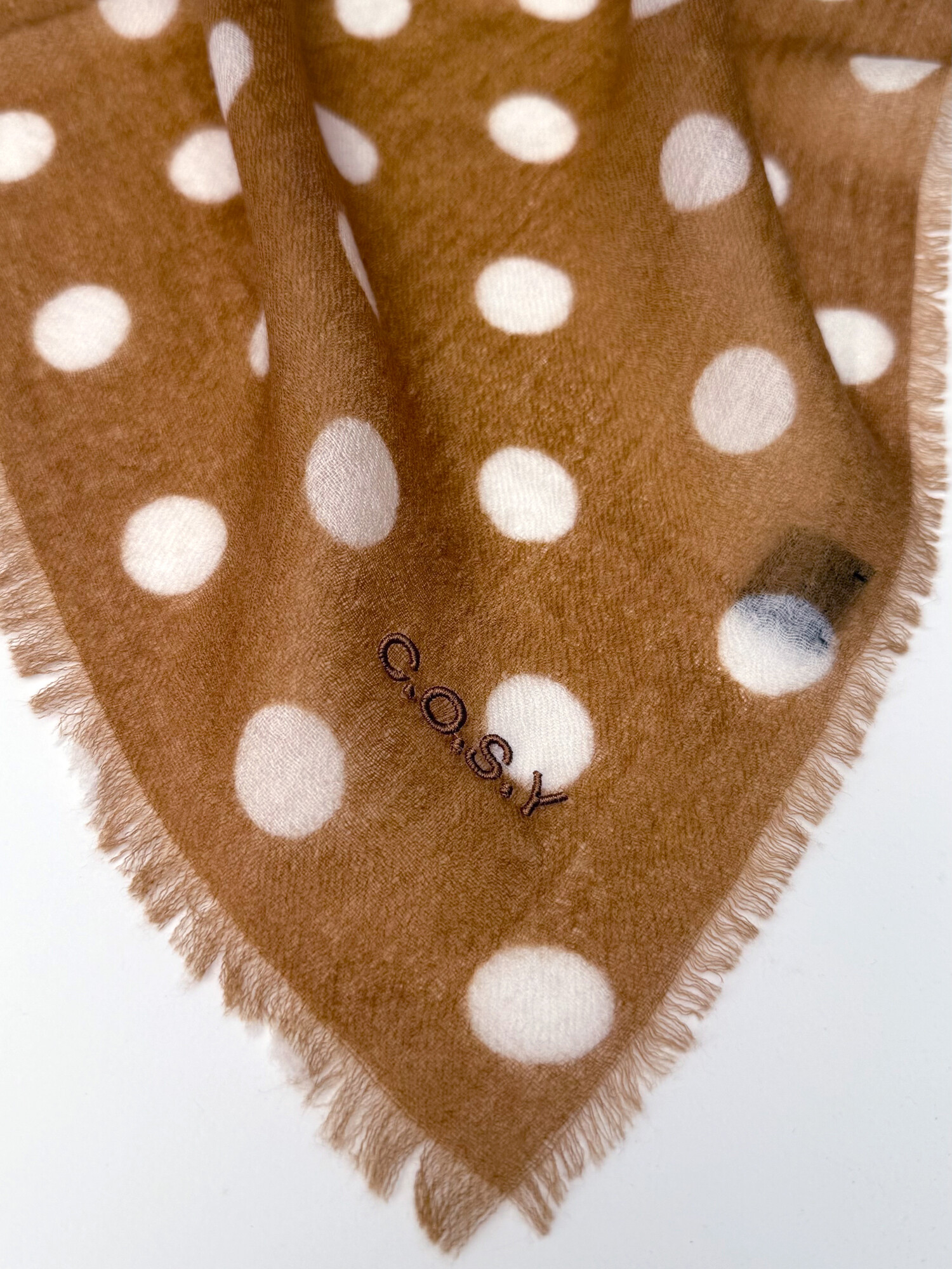 Scarf Cosy 100% cashmere Dots Biscuit C.O.S.Y by SjaalMania Scarf Cosy 100% cashmere Dots Biscuit