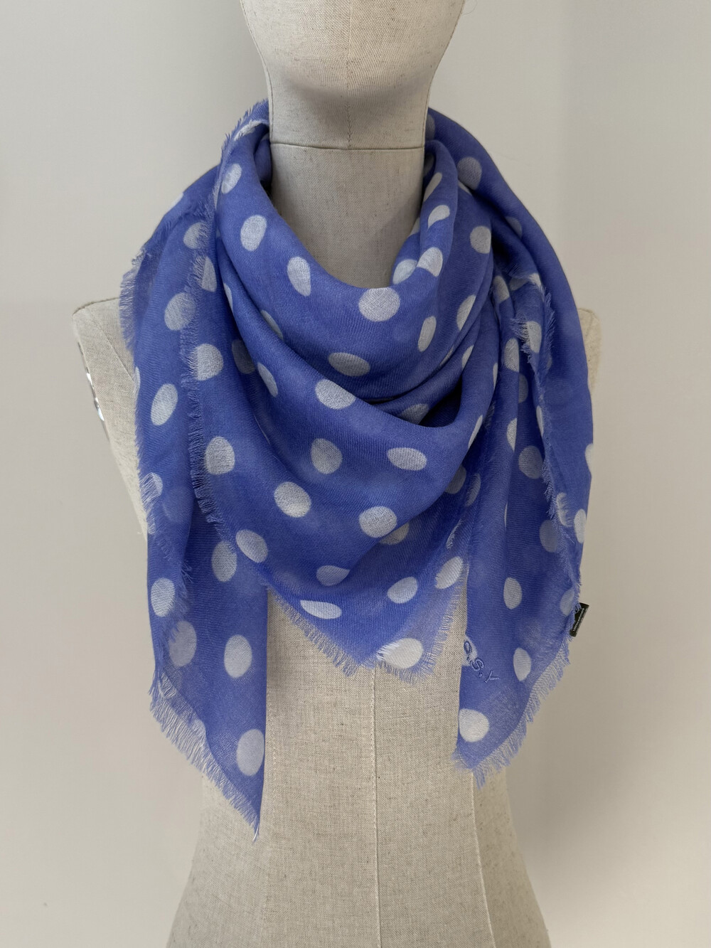 Scarf Cosy 100% cashmere Dots Persian Jewel