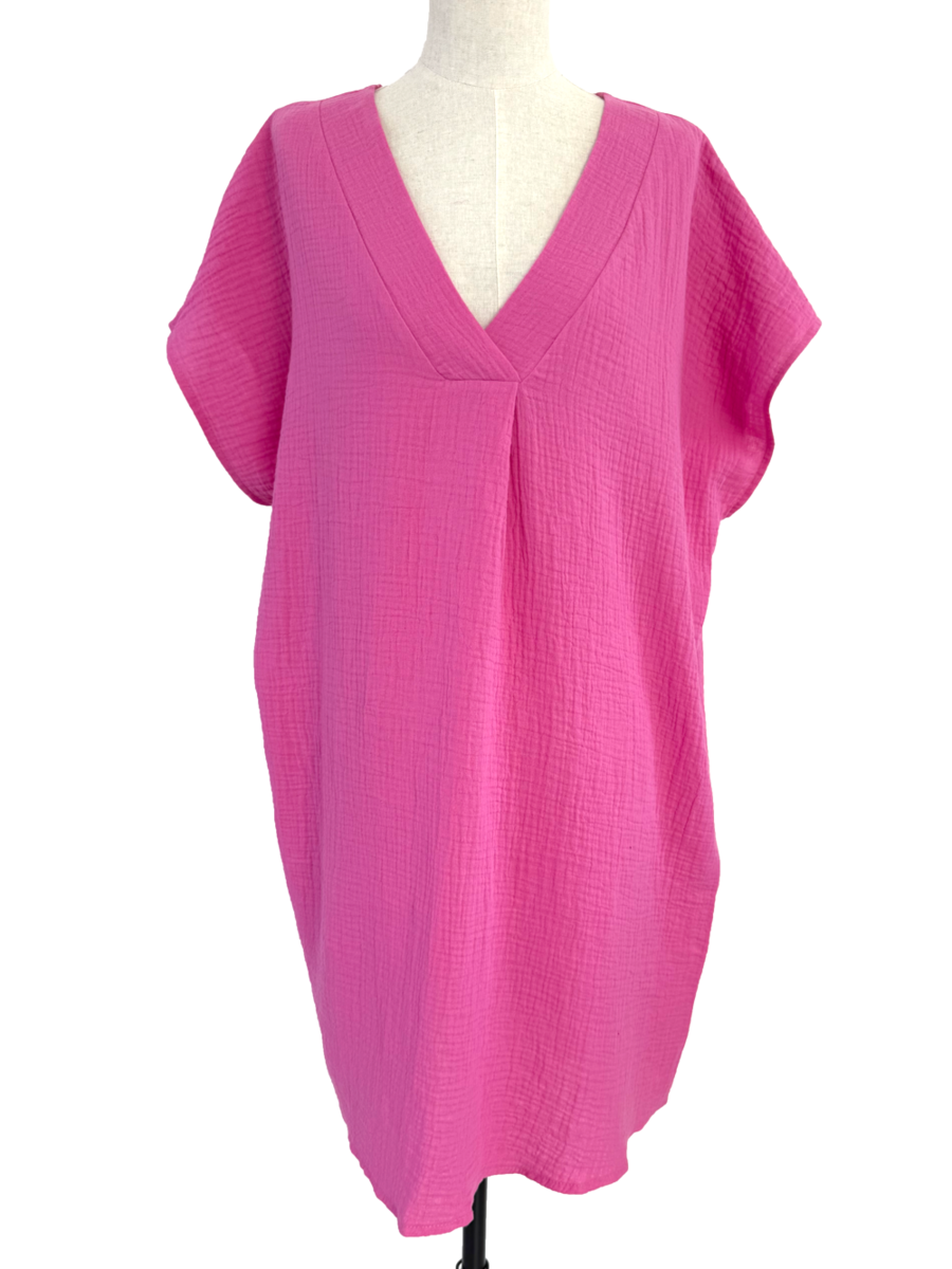 C.O.S.Y by SjaalMania Cosy Tuniek Jurk Fuchsia