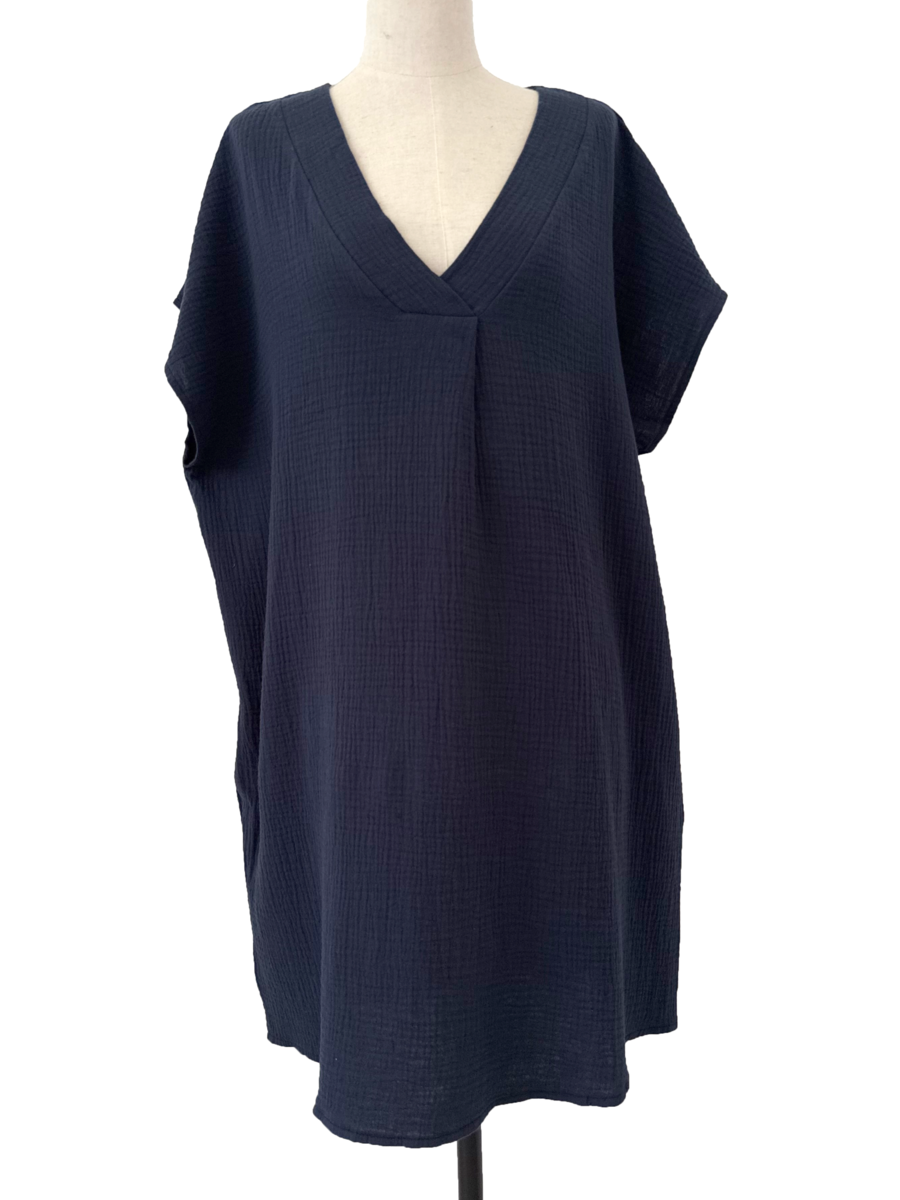 Cosy Tuniek Jurk Indigo