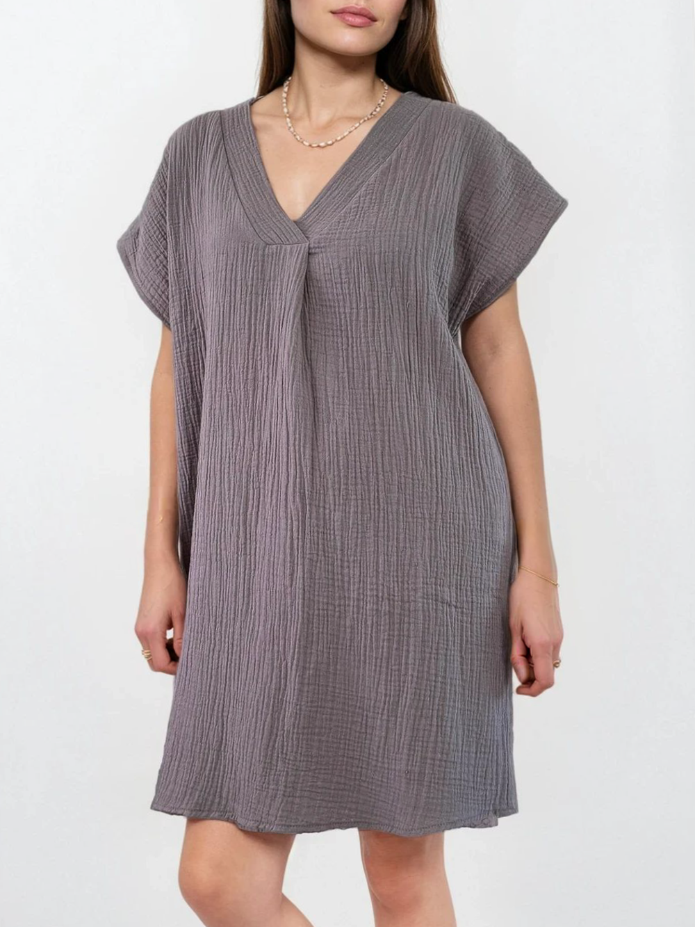 Cosy Tuniek Jurk Dark Gray