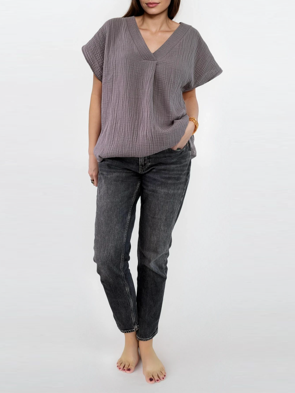 Cosy Tuniek Jurk Dark Gray