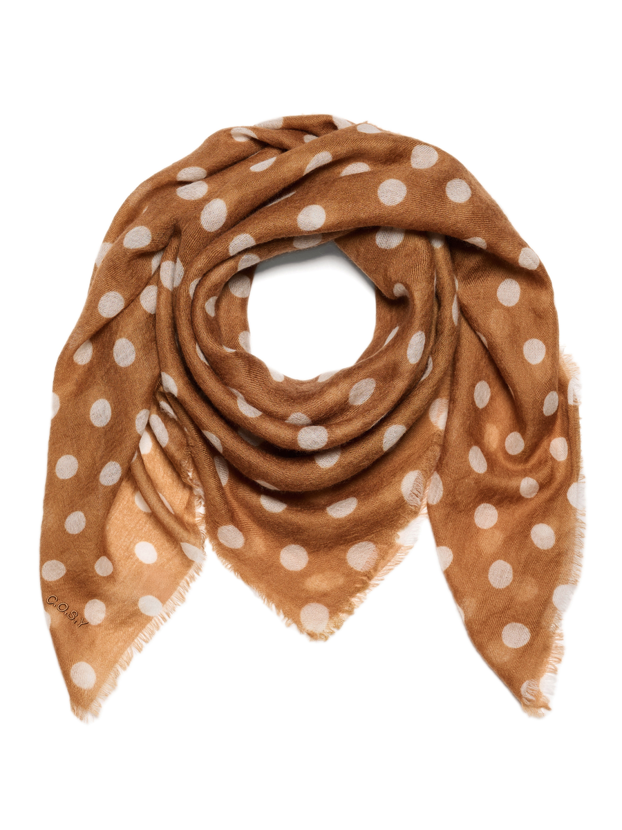 Scarf 100% cashmere Dots Biscuit