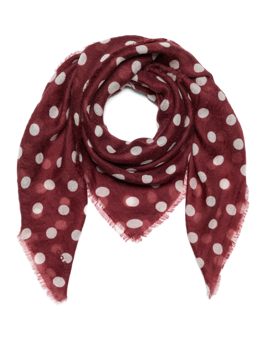 C.O.S.Y by SjaalMania Sjaal 100% Cashmere Dots Cabernet
