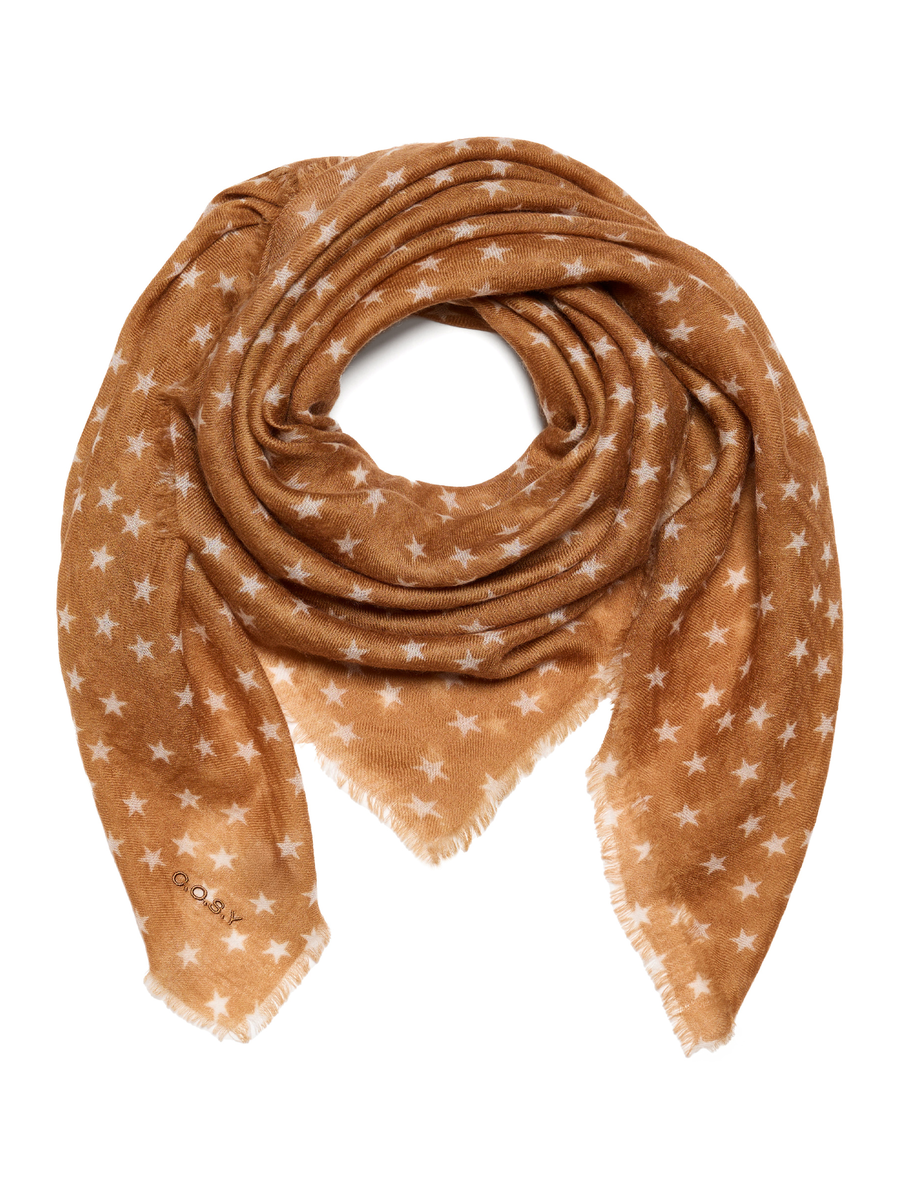 Scarf 100% cashmere Stars Biscuit