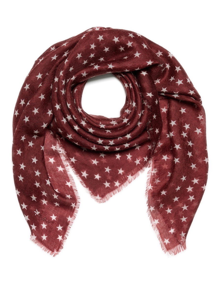 C.O.S.Y Scarf 100% Cashmere Stars Cabernet