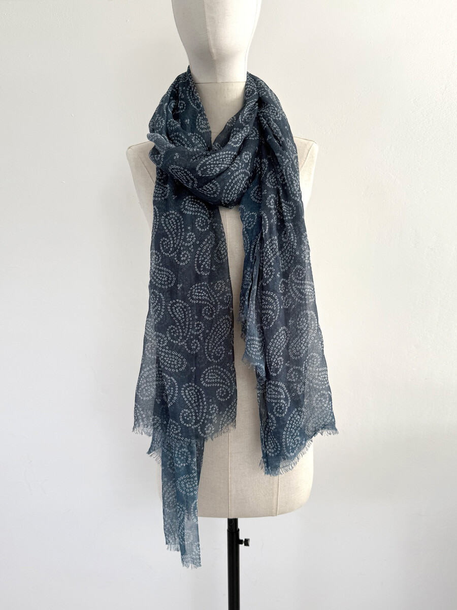 Scarf Cosy Paisley Real Teal