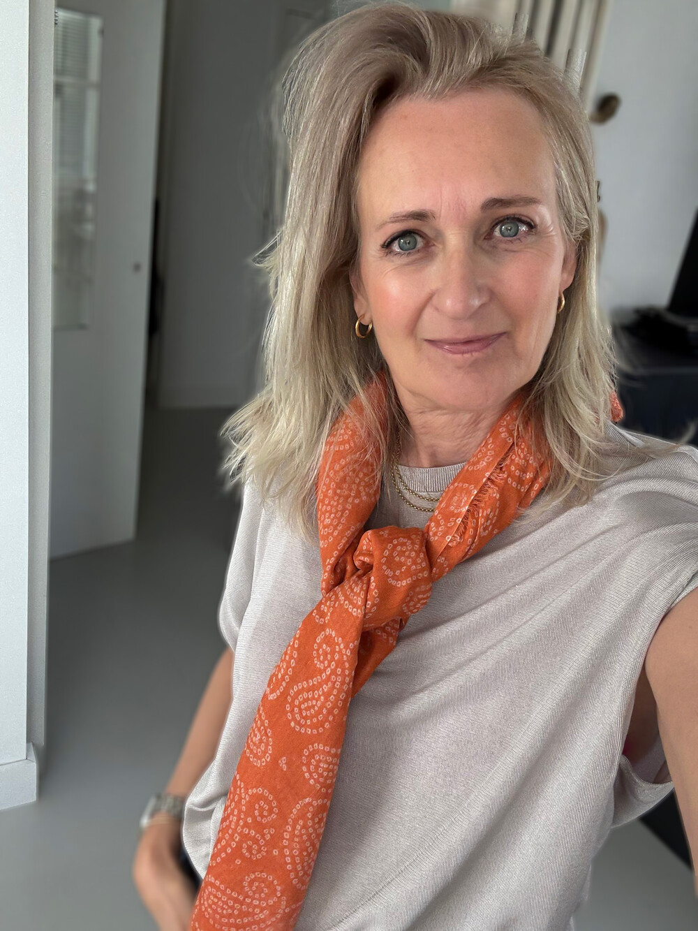 Scarf Cosy Paisley Coral Reef