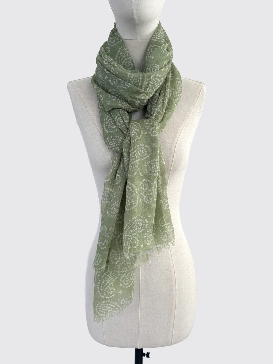 Sjaal Cosy Paisley Desert Sage