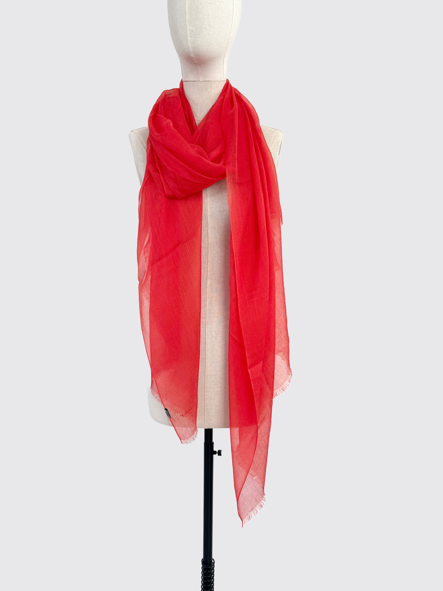 Sjaal Cosy Solid Tangerine Tango