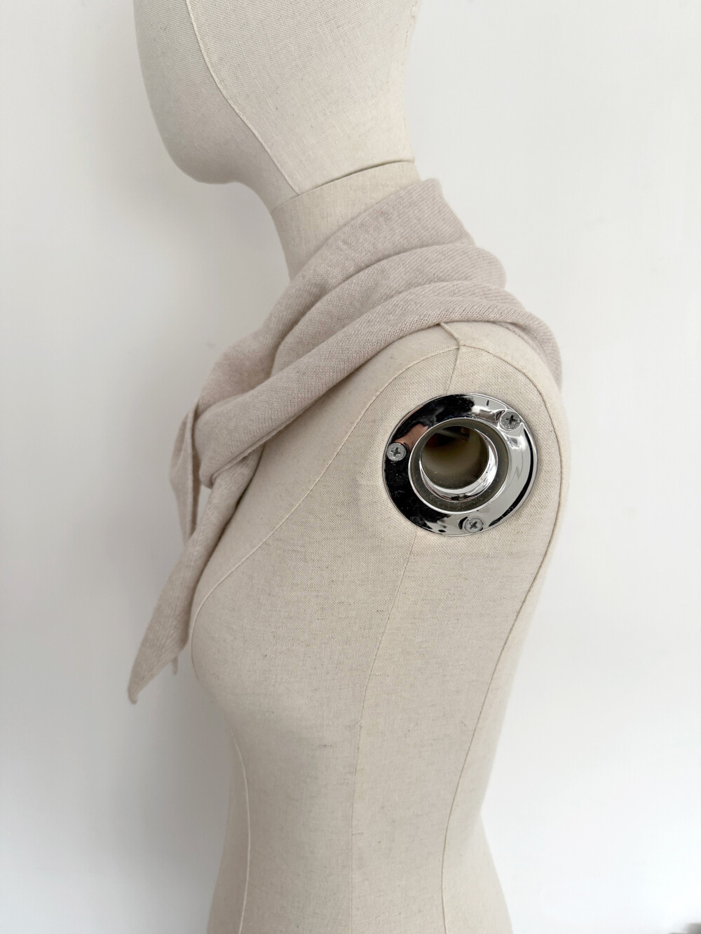 Scarf Cosy Triangle Small Oatmeal