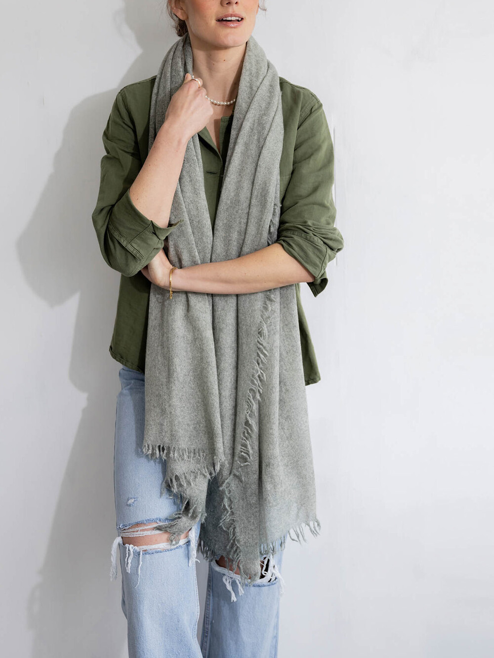 C.O.S.Y by SjaalMania  Scarf Cosy Cashmy 100% Olivine Melee