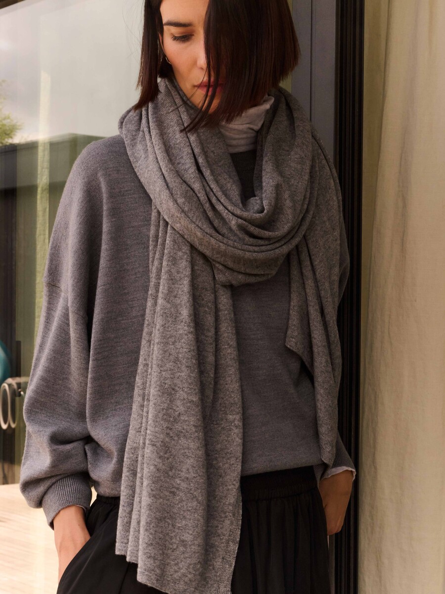 C.O.S.Y by SjaalMania Sjaal Cosy Chic Mid Grey Melee