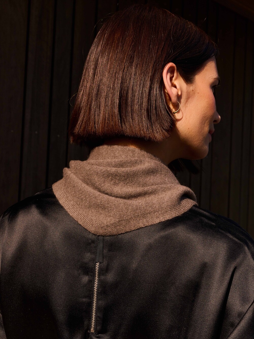 Sjaal Cosy Triangle Dark Brown