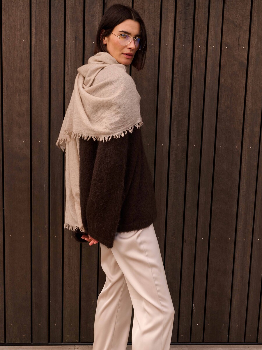 C.O.S.Y Sjaal Cosy Cashmy 100% Sesame Melee