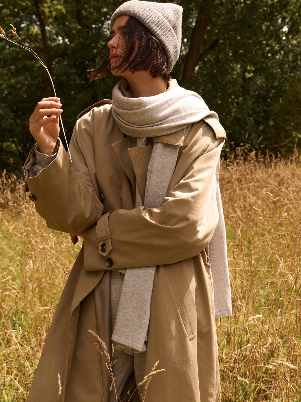 Cosy Beanie Mittelgrau Melee