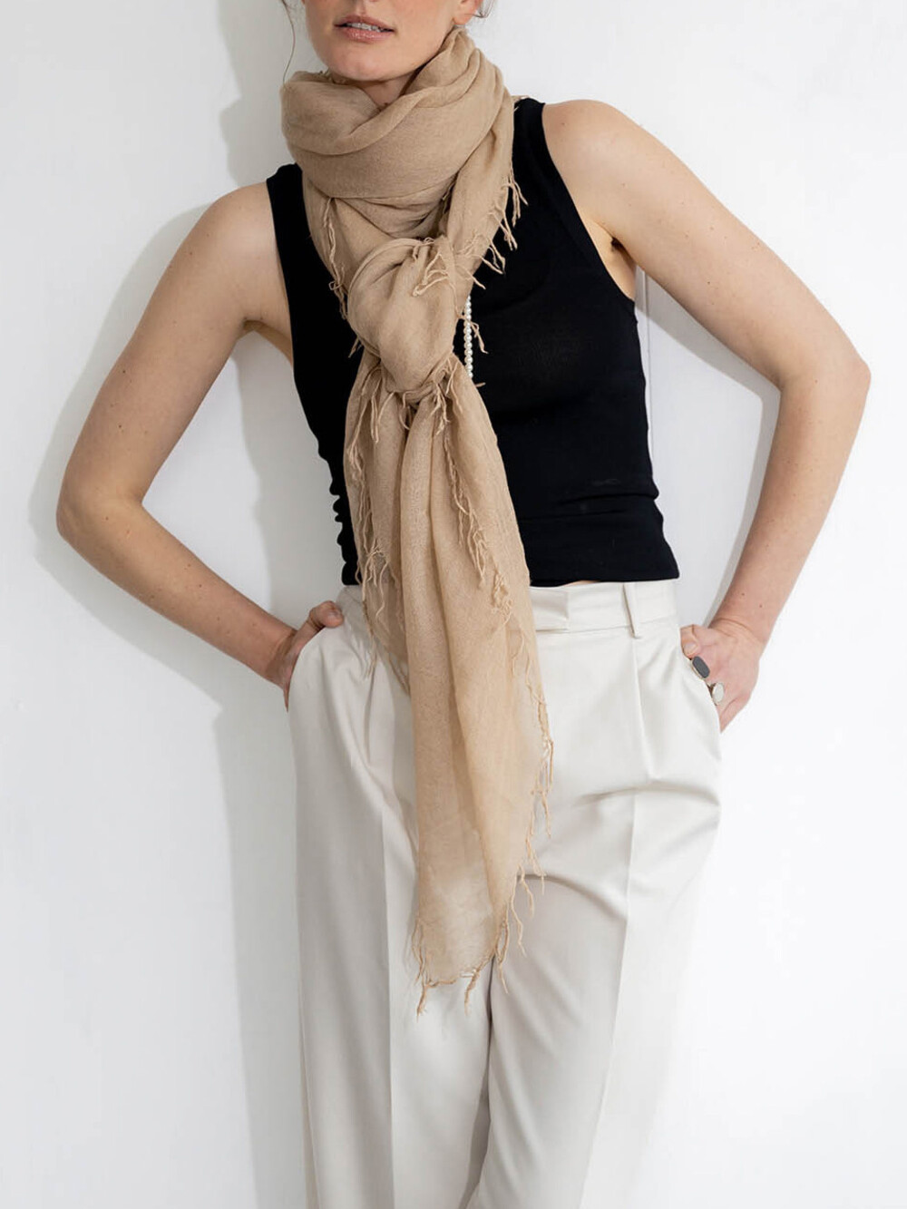C.O.S.Y by SjaalMania Sjaal Cosy Cashmy Sesame