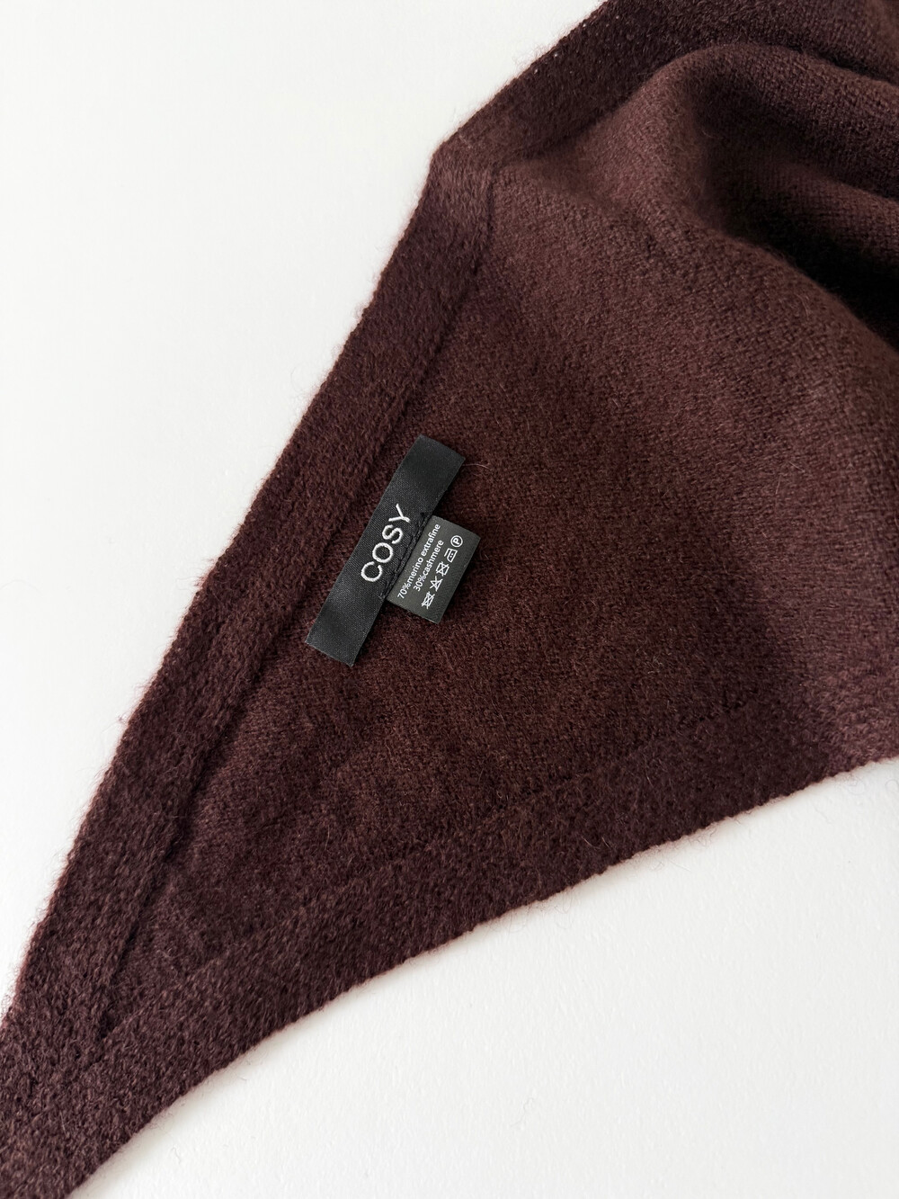 Sjaal Cosy Triangle Small Hickory