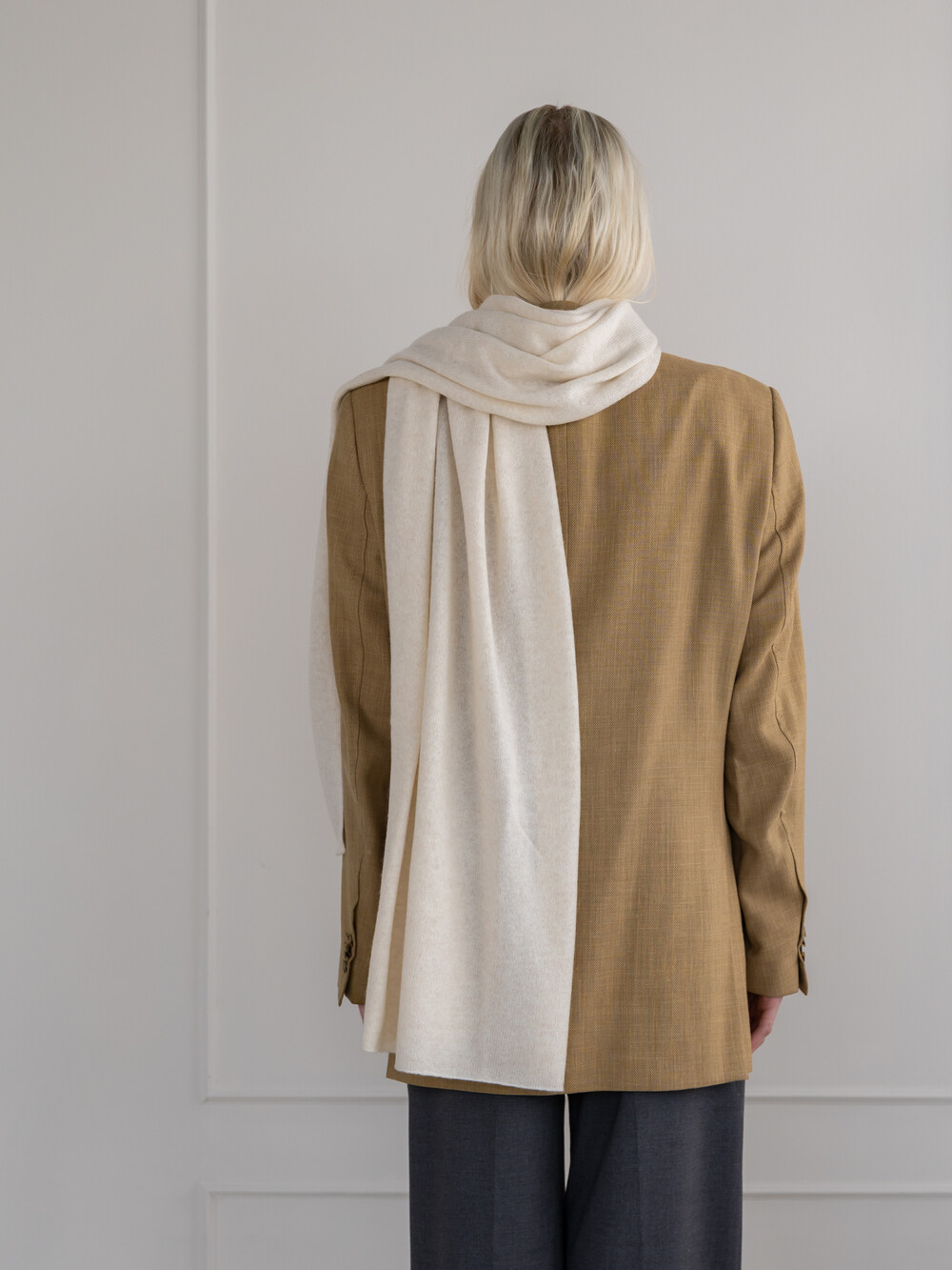Cosy Scarf 100% Cashmere Beige Melee