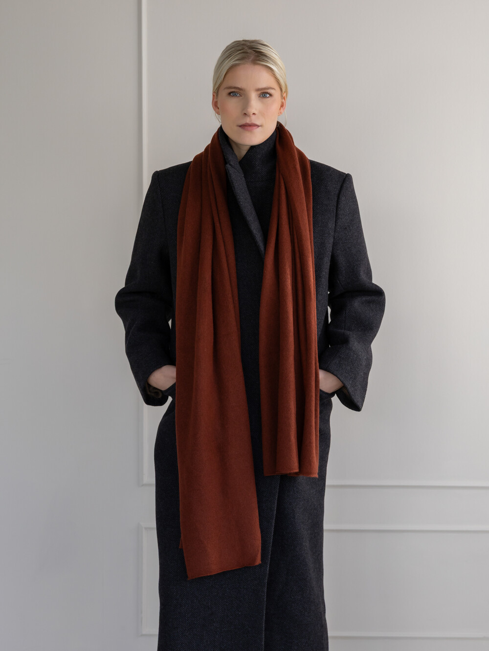Cosy Scarf 100% Cashmere Chocolate