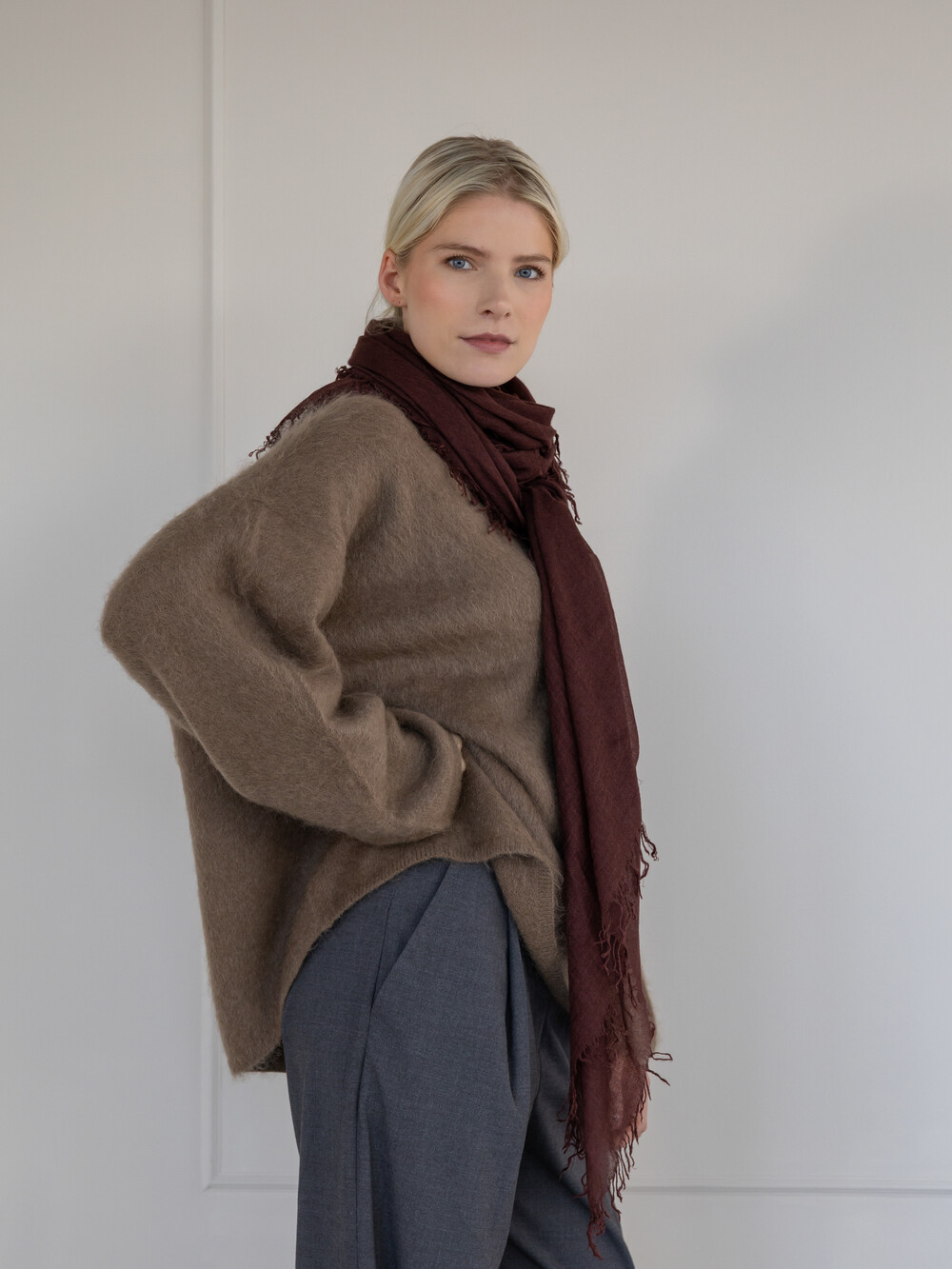 Sjaal Cosy Cashmy Bitter Chocolate