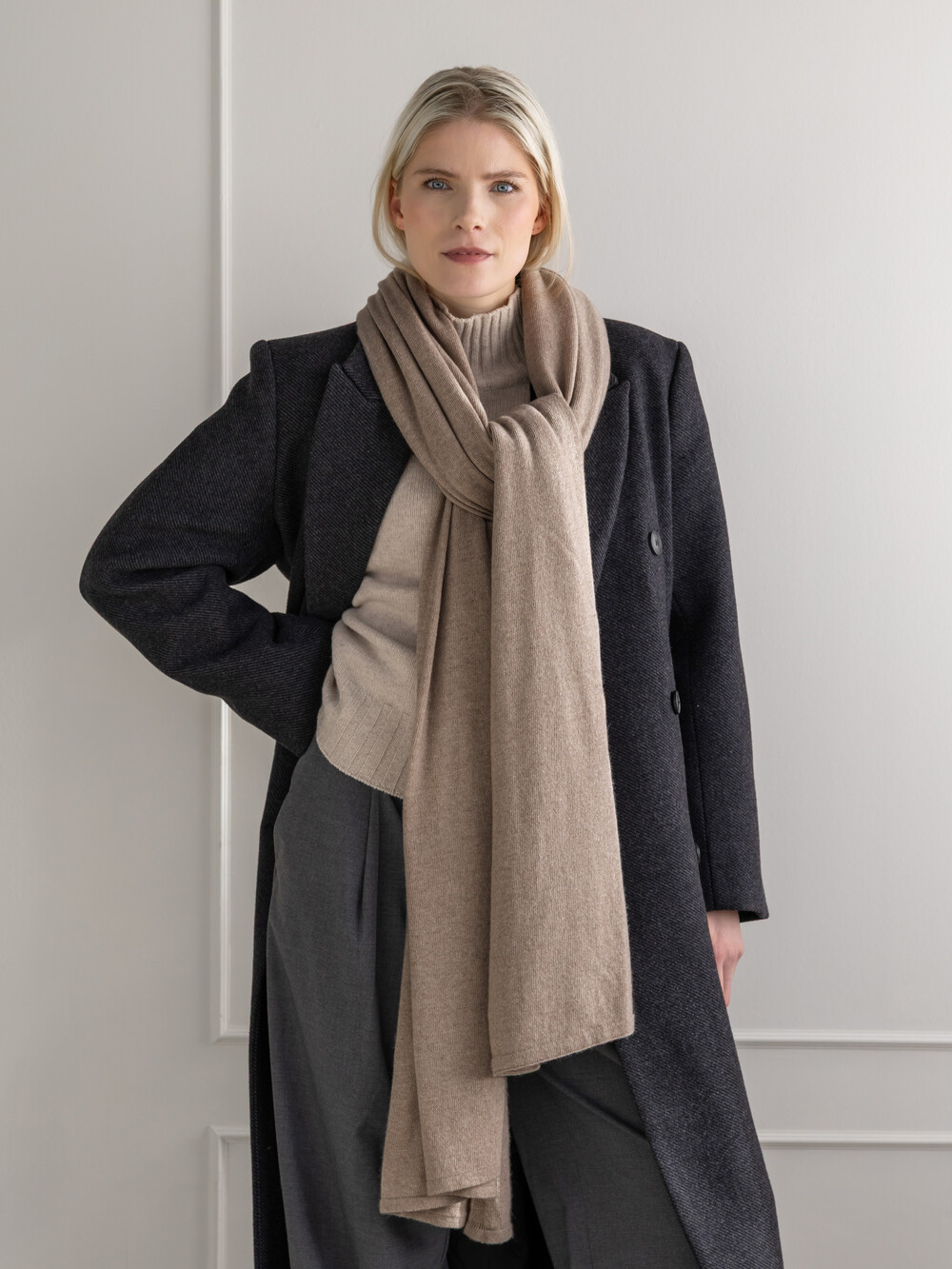 Sjaal Cosy Chic Soft Taupe Melee