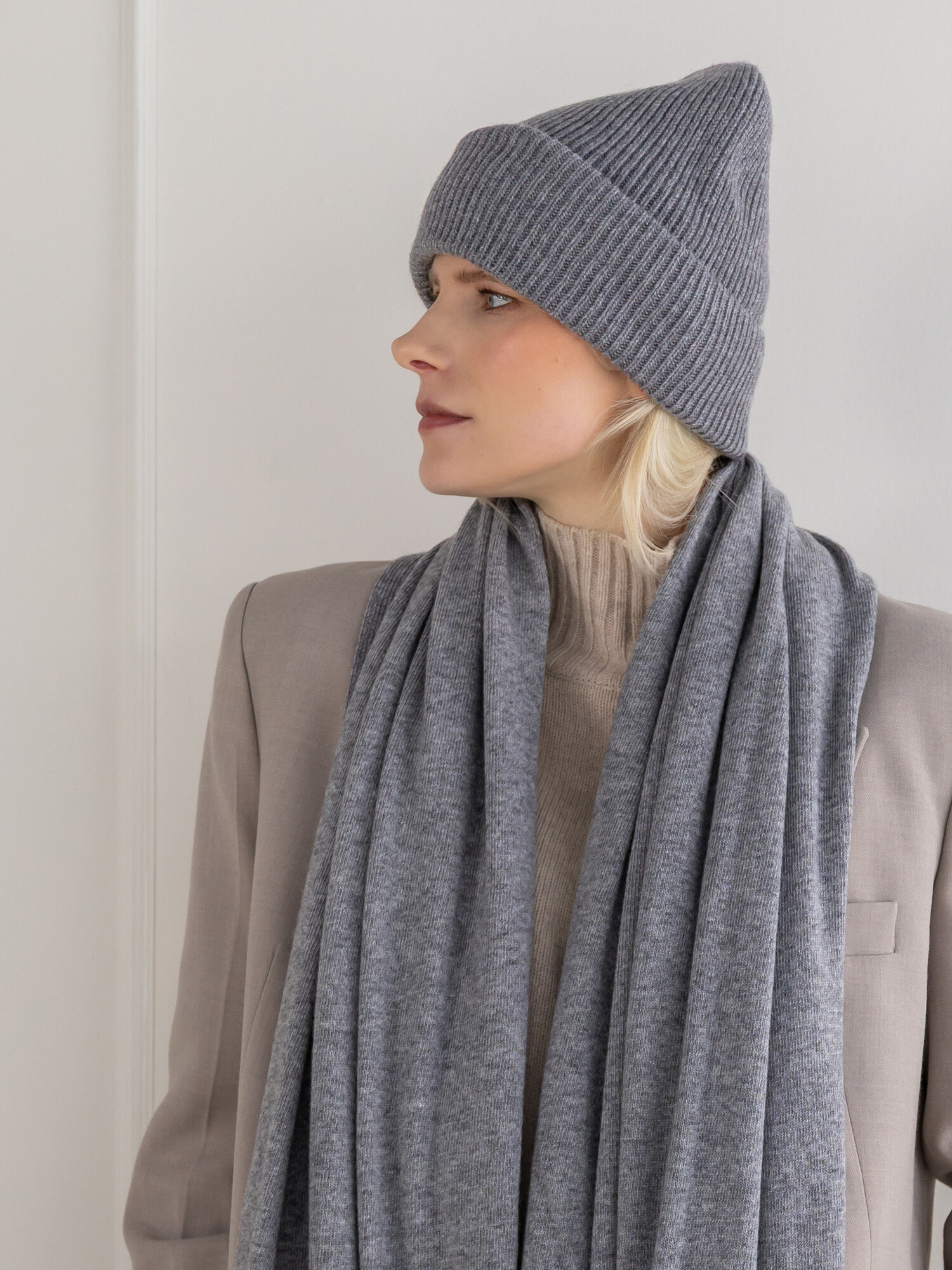 Travel Wrap Cosy Chic Mid Grey Melee