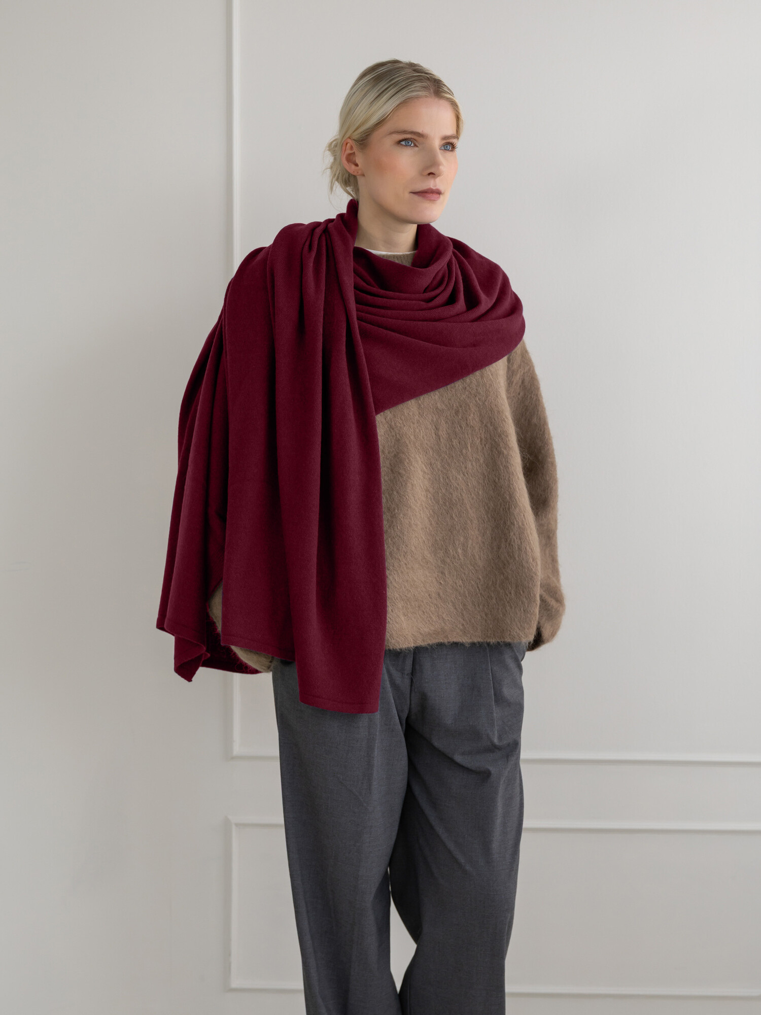 Sjaal Cosy Chic Burgundy Wine