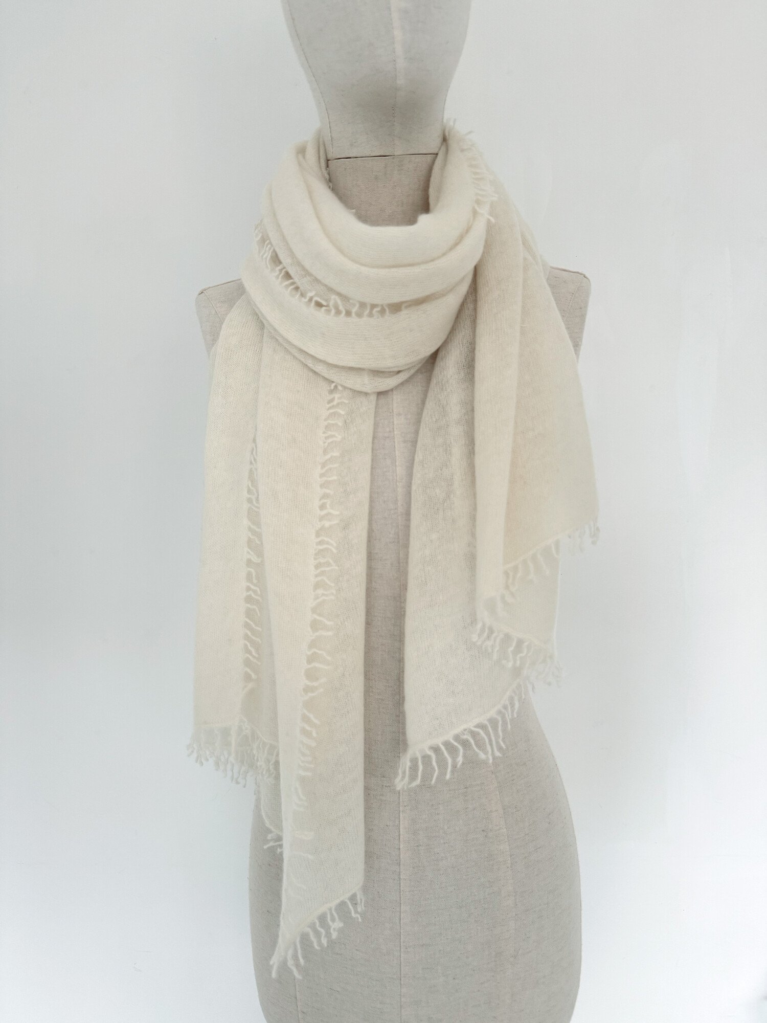 Sjaal Cosy Washed Cashmere Creamy
