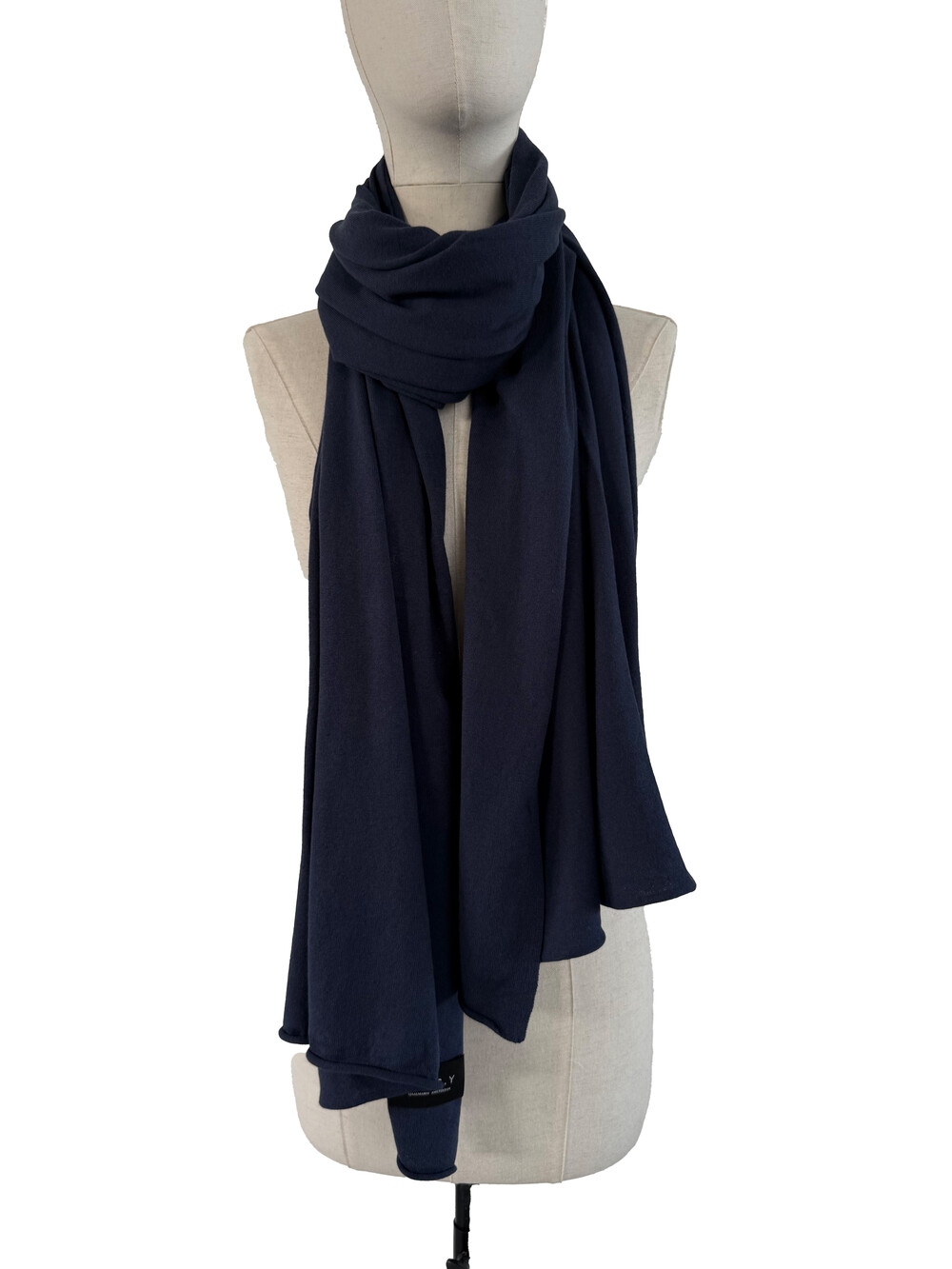Scarf Cosy Jersey Navy Melange